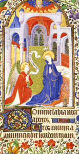 Annunciation scene from Breviary